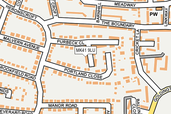 MK41 9LU map - OS OpenMap – Local (Ordnance Survey) MK41 9LU map - OS OpenMap – Local (Ordnance Survey)