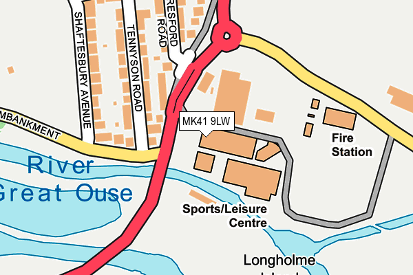 MK41 9LW map - OS OpenMap – Local (Ordnance Survey) MK41 9LW map - OS OpenMap – Local (Ordnance Survey)