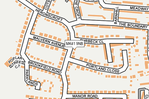 MK41 9NB map - OS OpenMap – Local (Ordnance Survey) MK41 9NB map - OS OpenMap – Local (Ordnance Survey)