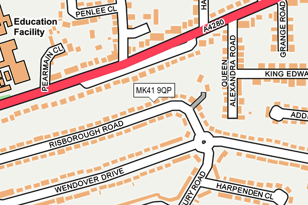 MK41 9QP map - OS OpenMap – Local (Ordnance Survey) MK41 9QP map - OS OpenMap – Local (Ordnance Survey)