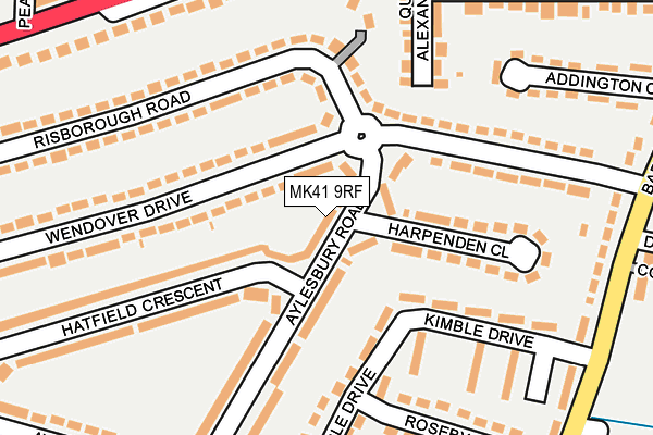 MK41 9RF map - OS OpenMap – Local (Ordnance Survey)