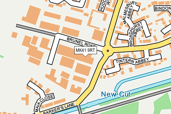MK41 9RT map - OS OpenMap – Local (Ordnance Survey) MK41 9RT map - OS OpenMap – Local (Ordnance Survey)