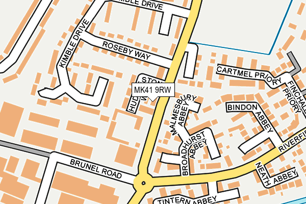 MK41 9RW map - OS OpenMap – Local (Ordnance Survey) MK41 9RW map - OS OpenMap – Local (Ordnance Survey)