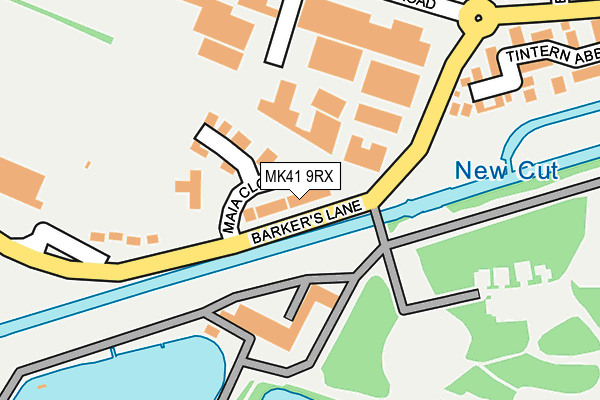 MK41 9RX map - OS OpenMap – Local (Ordnance Survey) MK41 9RX map - OS OpenMap – Local (Ordnance Survey)