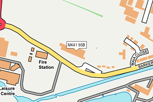 MK41 9SB map - OS OpenMap – Local (Ordnance Survey) MK41 9SB map - OS OpenMap – Local (Ordnance Survey)