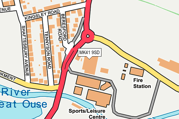 MK41 9SD map - OS OpenMap – Local (Ordnance Survey)