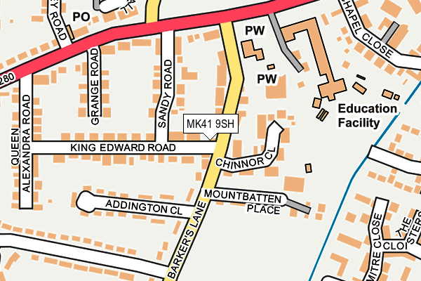 MK41 9SH map - OS OpenMap – Local (Ordnance Survey) MK41 9SH map - OS OpenMap – Local (Ordnance Survey)