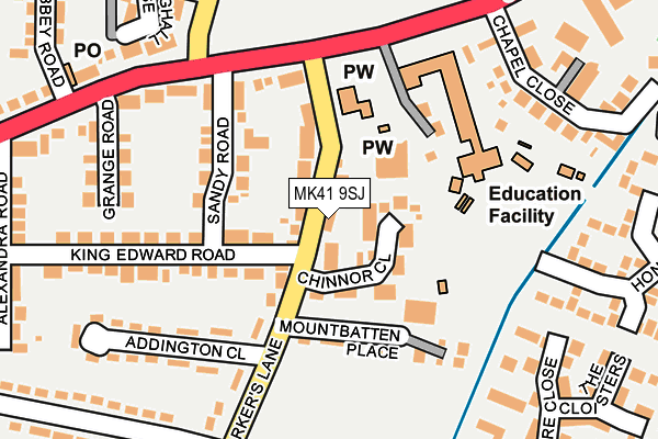 MK41 9SJ map - OS OpenMap – Local (Ordnance Survey) MK41 9SJ map - OS OpenMap – Local (Ordnance Survey)