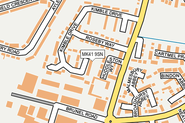 MK41 9SN map - OS OpenMap – Local (Ordnance Survey) MK41 9SN map - OS OpenMap – Local (Ordnance Survey)