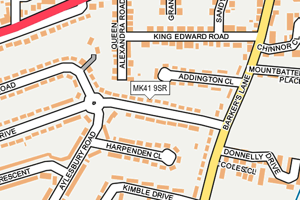 MK41 9SR map - OS OpenMap – Local (Ordnance Survey) MK41 9SR map - OS OpenMap – Local (Ordnance Survey)