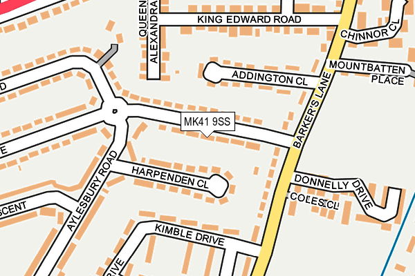 MK41 9SS map - OS OpenMap – Local (Ordnance Survey) MK41 9SS map - OS OpenMap – Local (Ordnance Survey)