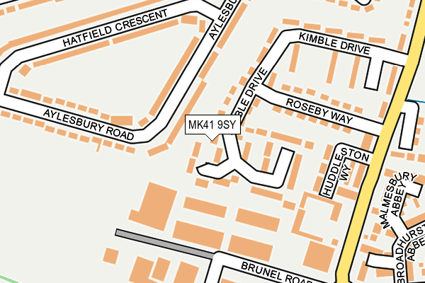 MK41 9SY map - OS OpenMap – Local (Ordnance Survey) MK41 9SY map - OS OpenMap – Local (Ordnance Survey)