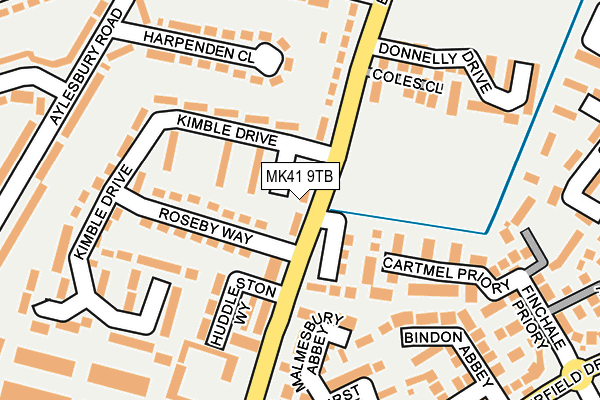 MK41 9TB map - OS OpenMap – Local (Ordnance Survey) MK41 9TB map - OS OpenMap – Local (Ordnance Survey)