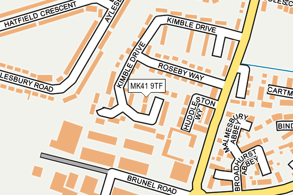 MK41 9TF map - OS OpenMap – Local (Ordnance Survey) MK41 9TF map - OS OpenMap – Local (Ordnance Survey)