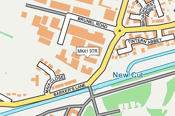 MK41 9TR map - OS OpenMap – Local (Ordnance Survey) MK41 9TR map - OS OpenMap – Local (Ordnance Survey)