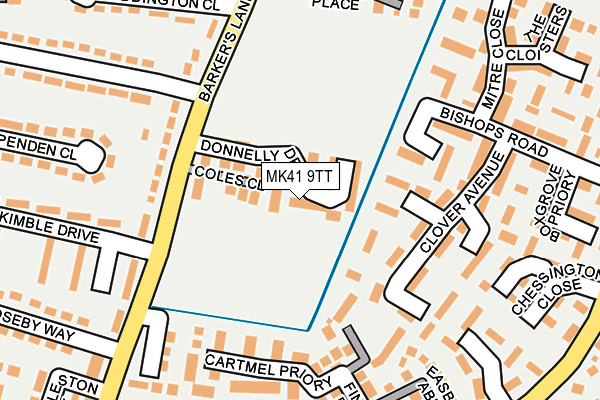 MK41 9TT map - OS OpenMap – Local (Ordnance Survey) MK41 9TT map - OS OpenMap – Local (Ordnance Survey)