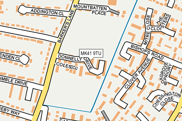 MK41 9TU map - OS OpenMap – Local (Ordnance Survey) MK41 9TU map - OS OpenMap – Local (Ordnance Survey)