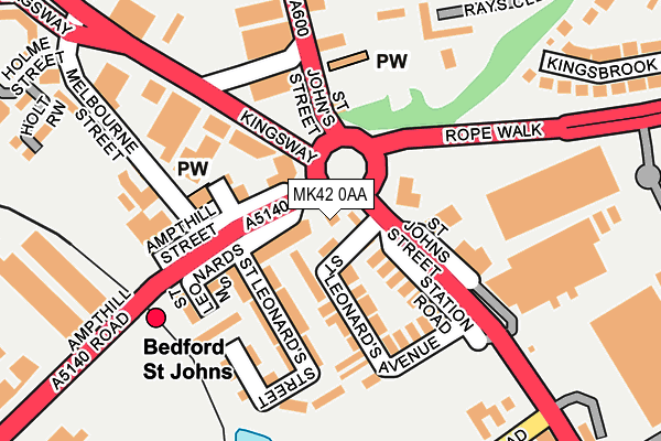 MK42 0AA map - OS OpenMap – Local (Ordnance Survey) MK42 0AA map - OS OpenMap – Local (Ordnance Survey)