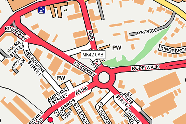 MK42 0AB map - OS OpenMap – Local (Ordnance Survey) MK42 0AB map - OS OpenMap – Local (Ordnance Survey)