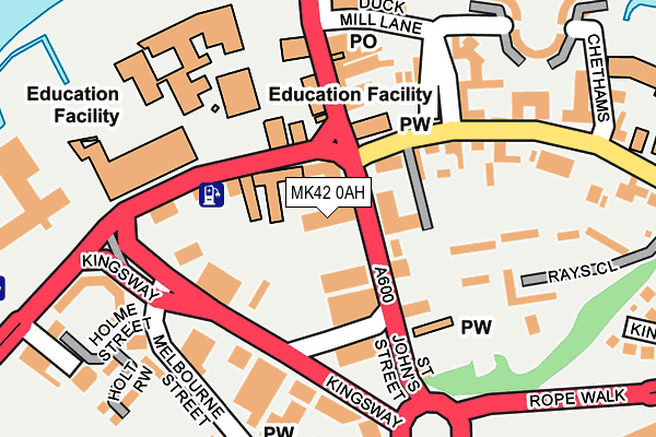 MK42 0AH map - OS OpenMap – Local (Ordnance Survey) MK42 0AH map - OS OpenMap – Local (Ordnance Survey)