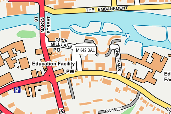 MK42 0AL map - OS OpenMap – Local (Ordnance Survey)