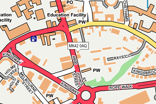MK42 0AQ map - OS OpenMap – Local (Ordnance Survey) MK42 0AQ map - OS OpenMap – Local (Ordnance Survey)