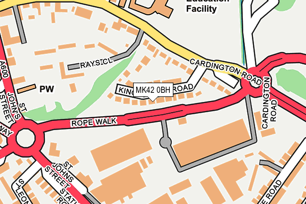 MK42 0BH map - OS OpenMap – Local (Ordnance Survey) MK42 0BH map - OS OpenMap – Local (Ordnance Survey)