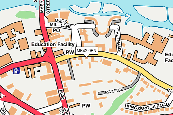 MK42 0BN map - OS OpenMap – Local (Ordnance Survey) MK42 0BN map - OS OpenMap – Local (Ordnance Survey)