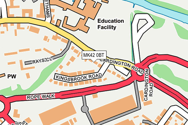 MK42 0BT map - OS OpenMap – Local (Ordnance Survey) MK42 0BT map - OS OpenMap – Local (Ordnance Survey)