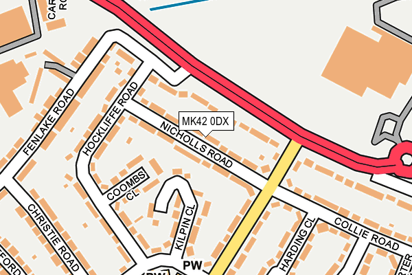 MK42 0DX map - OS OpenMap – Local (Ordnance Survey) MK42 0DX map - OS OpenMap – Local (Ordnance Survey)