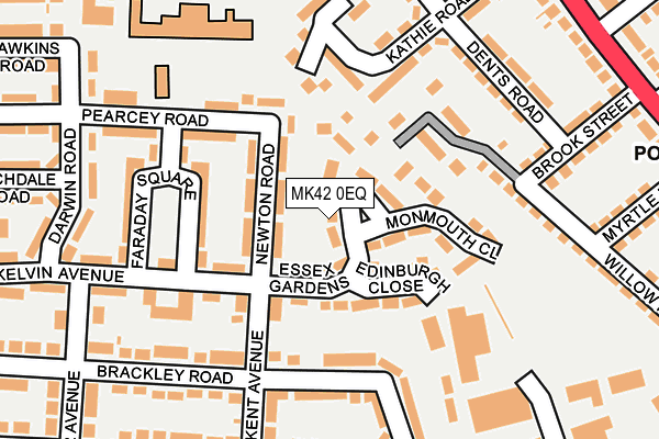 MK42 0EQ map - OS OpenMap – Local (Ordnance Survey)