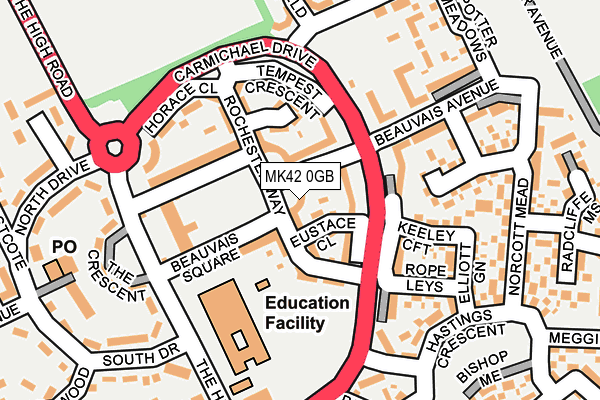 MK42 0GB map - OS OpenMap – Local (Ordnance Survey)