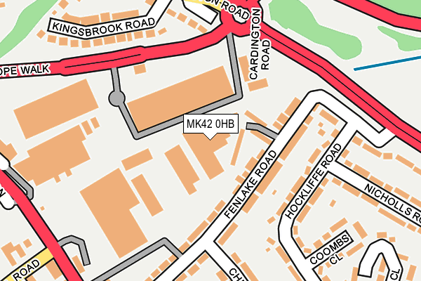 MK42 0HB map - OS OpenMap – Local (Ordnance Survey) MK42 0HB map - OS OpenMap – Local (Ordnance Survey)