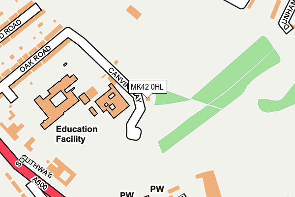 MK42 0HL map - OS OpenMap – Local (Ordnance Survey) MK42 0HL map - OS OpenMap – Local (Ordnance Survey)