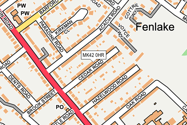 MK42 0HR map - OS OpenMap – Local (Ordnance Survey) MK42 0HR map - OS OpenMap – Local (Ordnance Survey)