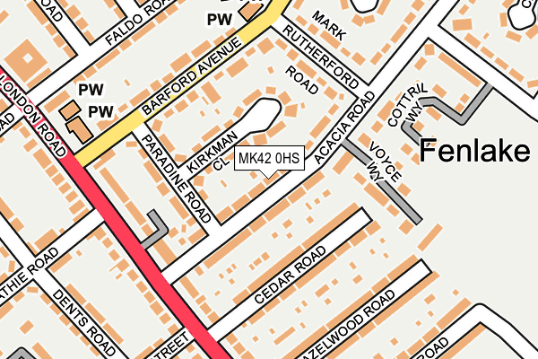 MK42 0HS map - OS OpenMap – Local (Ordnance Survey) MK42 0HS map - OS OpenMap – Local (Ordnance Survey)