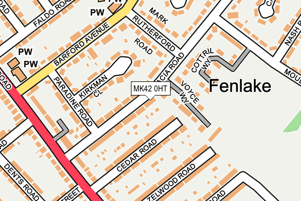 MK42 0HT map - OS OpenMap – Local (Ordnance Survey) MK42 0HT map - OS OpenMap – Local (Ordnance Survey)