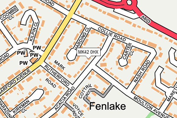 MK42 0HX map - OS OpenMap – Local (Ordnance Survey) MK42 0HX map - OS OpenMap – Local (Ordnance Survey)