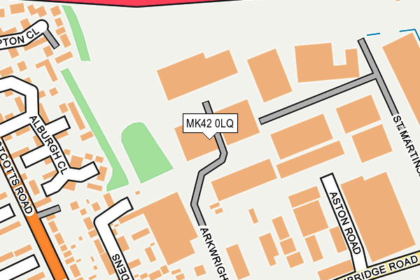 MK42 0LQ map - OS OpenMap – Local (Ordnance Survey)