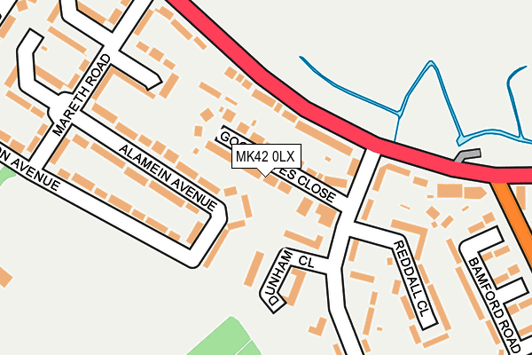 MK42 0LX map - OS OpenMap – Local (Ordnance Survey) MK42 0LX map - OS OpenMap – Local (Ordnance Survey)