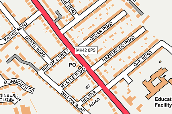 MK42 0PS map - OS OpenMap – Local (Ordnance Survey) MK42 0PS map - OS OpenMap – Local (Ordnance Survey)