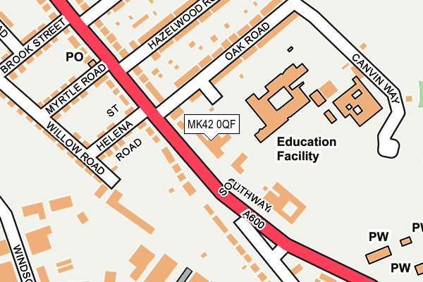 MK42 0QF map - OS OpenMap – Local (Ordnance Survey) MK42 0QF map - OS OpenMap – Local (Ordnance Survey)