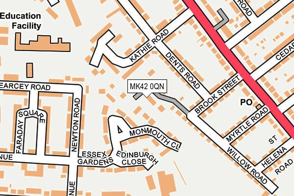 MK42 0QN map - OS OpenMap – Local (Ordnance Survey)
