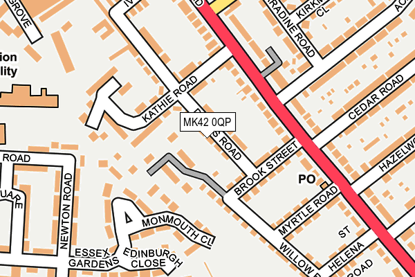 MK42 0QP map - OS OpenMap – Local (Ordnance Survey)