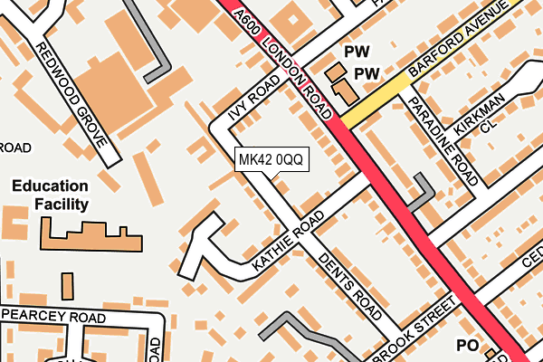 MK42 0QQ map - OS OpenMap – Local (Ordnance Survey)
