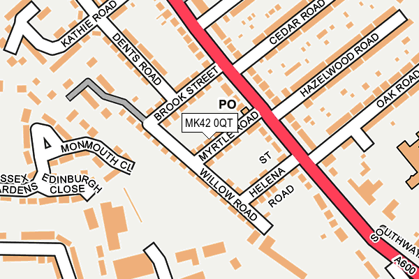 MK42 0QT map - OS OpenMap – Local (Ordnance Survey) MK42 0QT map - OS OpenMap – Local (Ordnance Survey)