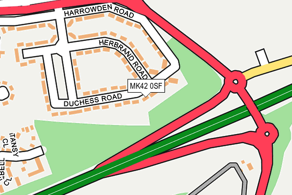MK42 0SF map - OS OpenMap – Local (Ordnance Survey) MK42 0SF map - OS OpenMap – Local (Ordnance Survey)