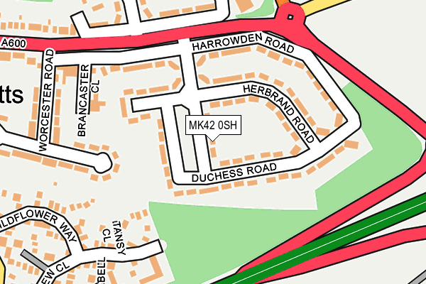 MK42 0SH map - OS OpenMap – Local (Ordnance Survey) MK42 0SH map - OS OpenMap – Local (Ordnance Survey)