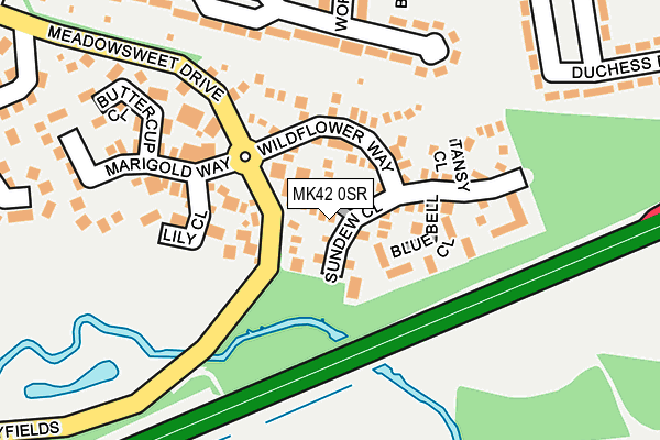 MK42 0SR map - OS OpenMap – Local (Ordnance Survey) MK42 0SR map - OS OpenMap – Local (Ordnance Survey)