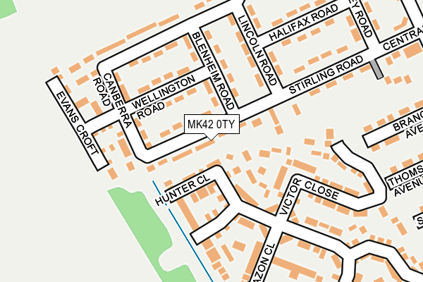 MK42 0TY map - OS OpenMap – Local (Ordnance Survey) MK42 0TY map - OS OpenMap – Local (Ordnance Survey)